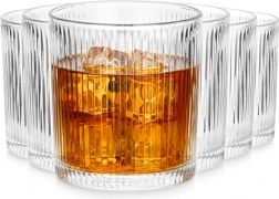 Riflede glas 310 ml, sæt med 6 stk. Vilde