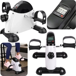 Mini motionscykel til bord med LCD-skærm til hænder og fødder
