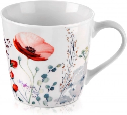 Porcelænskrus med valmue-motiv 430 ml