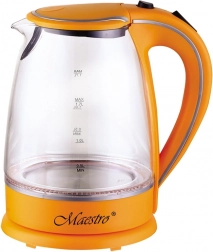 Elektrisk kedel Maestro glas 1,7l orange