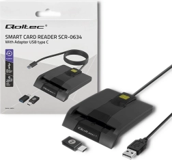Qoltec USB-C chipkortlæser
