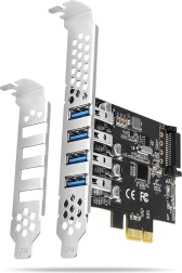 PCIe USB 3.2 Gen 1-controller med 4 porte, UASP, Renesas-chipset, SATA-strøm