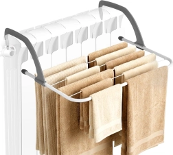 Hængende tørrestativ til radiator, metal hvid 51 × 34 cm