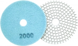 Sæt med 10 diamantpolerskiver 80 mm, tør- og vådpolering, velcro, korn 2000