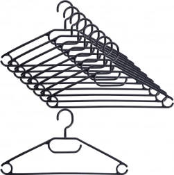 sorte roterende tøjhængere 10 stk.