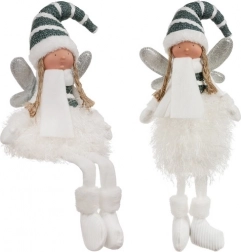 Siddende julefe med glitrende vinger RUHHY 55 cm