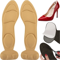 Beige indlægssåler til pumps med dæmpning RUHHY