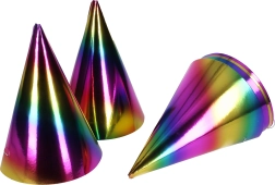 Partyhatte Regnbue – 6 stk.