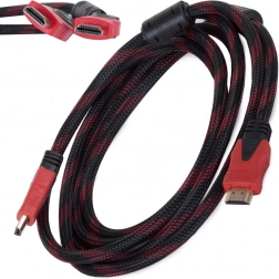 HDMI-kabel 2.0 4K 3D, 3 m, forgyldte stik, flettet