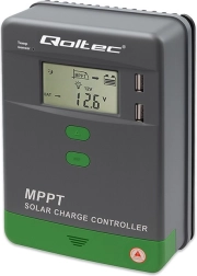 MPPT solopladeregulator 40A 12V/24V med LCD, Bluetooth og 2× USB til GEL og LiFePO4