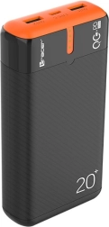 Powerbank tracer energen 20000 mah med pd og qc 3.0, sort‑orange