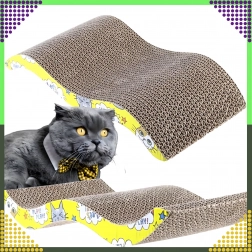 Kartonkradsebræt til katte, bølge med liggeplads, eco