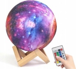 Nattelampe måne 15 cm, 16 farver med fjernbetjening