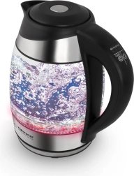 Glas-elkedel Esperanza Seine 1,7 l, sort med LED-belysning og temperaturregulering