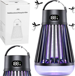 Elektrisk insektlampe med UV-lys, opladeligt USB, sort