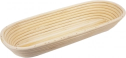 Rattan hævekurv til brød, oval 43 × 16 × 7 cm, 1,5 kg