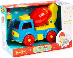 Adskillelig betonblander med værktøj og figur, 29 dele