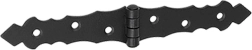 Fransk dekorativt hængsel 200 × 34 × 2 mm, sort