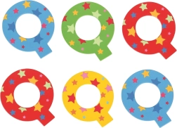 Stjerneprikket bogstav Q fra Bigjigs Toys
