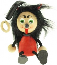 Lille djævel på fjeder – hængende træfigur