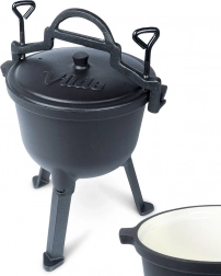 Emaljeret støbejernsgryde på ben med låg CAST LINE 4 l