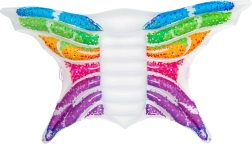 Oppustelig liggemåtte regnbue-sommerfugl 294 × 193 cm