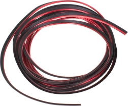 Dekorationsliste til bil, indpresning, 5 m, rød