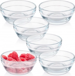 Glas skåle 7,5 cm 80 ml, sæt med 6 stk.