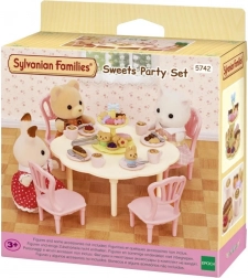 Sylvanian Families bord, stole og søde sager – tesæt til figurer