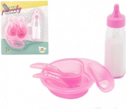 Dukkesæt med flaske og service