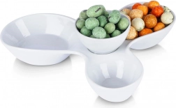 Keramisk snackskål hvid 26 × 22 × 6,5 cm