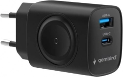 Gembird USB-oplader 20 W med USB‑C PD og USB‑A QC 3.0 – sort