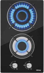 Dobbeltzons gas komfur med glaspanel IsEasy