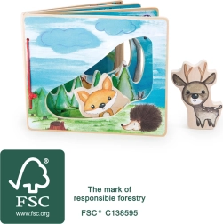 Interaktiv billede bog i træ Small Foot