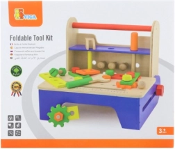 Træ skruessæt med værktøj og sammenklappeligt arbejdsbord