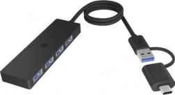 USB-hub med 4 porte Type-A med Type-C/A-stik