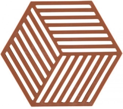 Grydelap/underlag Zone Hexagon til varme gryder og fade – Mursten