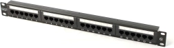 Patchpanel 19" 24 porte kat. 5e U/UTP 1U sort DIGITUS