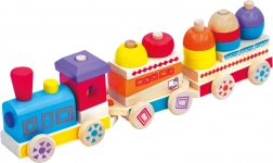 Bino Farverig træ-tog MAXI
