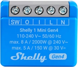 Shelly 1 Mini Gen4 styreenhed Zigbee og Matter