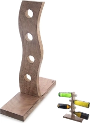 Vinstativ i mangotræ til 4 flasker 30,5 × 39,5 cm