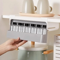 Skuffeorganisator til krydderier med 6 glas uden boring