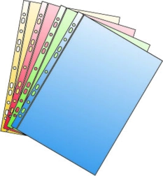 Euroomslag A4 med eurohuller, grøn blank, 50 mikron