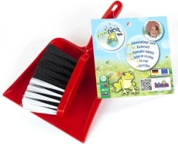 Børnesæt med håndkost og fejebakke – rød