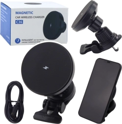 Magnetisk bilholder med trådløs opladning 15 W