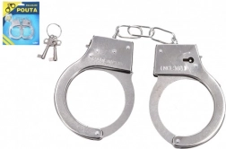 Politimæssige metalhåndjern med nøgle til børn