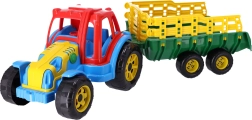 Plasttraktor med anhænger til børn