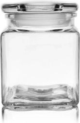 Firkantet glasbeholder til madvarer 950 ml