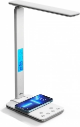 LED skrivebordslampe med trådløs opladning