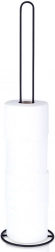 Metalstativ til toiletpapir, sort, 60 cm